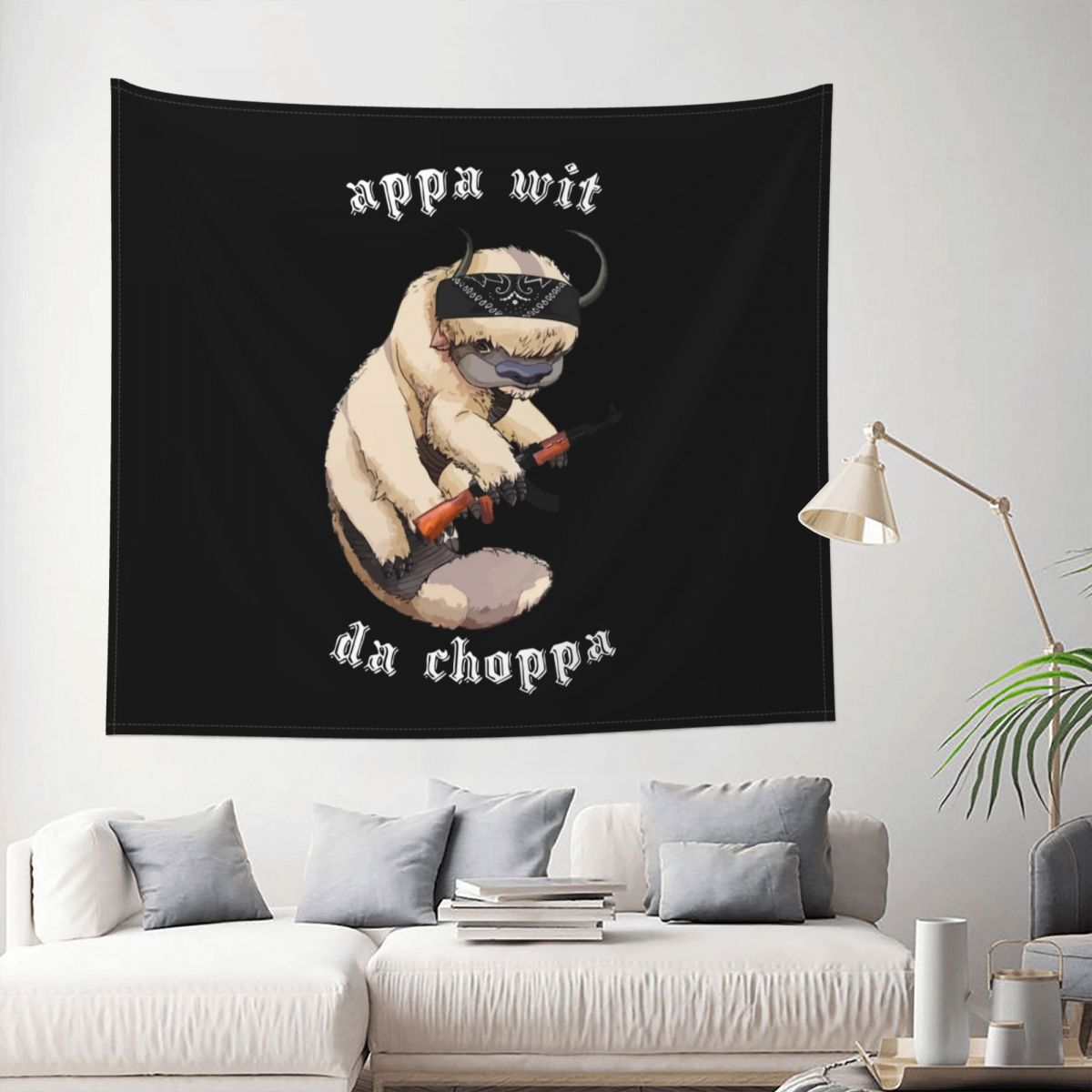 Appa Wit A Choppa Tapestry Avatar The Last Airbender
