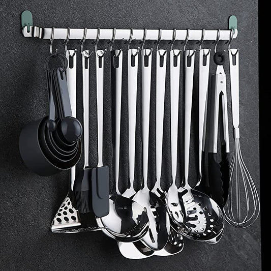 Stainless Steel Cooking Utensils Set,Kyraton 37 Pieces Kitchen Utensils Set, Kitchen Tool Gadgets Set with Utensil Holder Non-Stick and Heat Resistant Dishwasher Safe